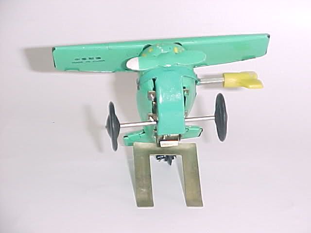 VINTAGE  China 60s Wind up Tin Toy Training Plane with box  