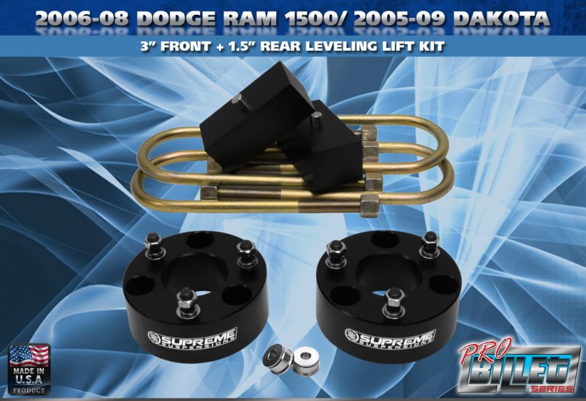 2006 2008 Dodge Ram 1500 / Dakota 3 + 1.5 Lift Leveling Kit PRO 