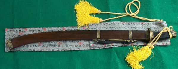 Chinese Qing waist knife T10 high carbon steel blade hand made 