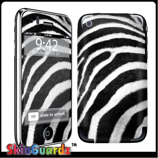 Black White Zebra Vinyl Case Decal Skin To Cover Your Apple IPHONE 3G 