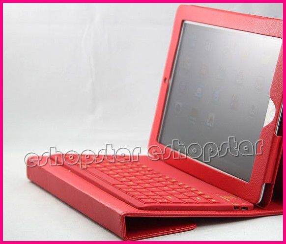  Wireless Bluetooth Keyboard With Leather Case Stand Cover for Apple 