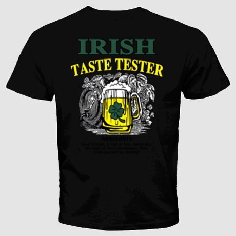 irish taste tester beer Ireland cool pub party t shirt  