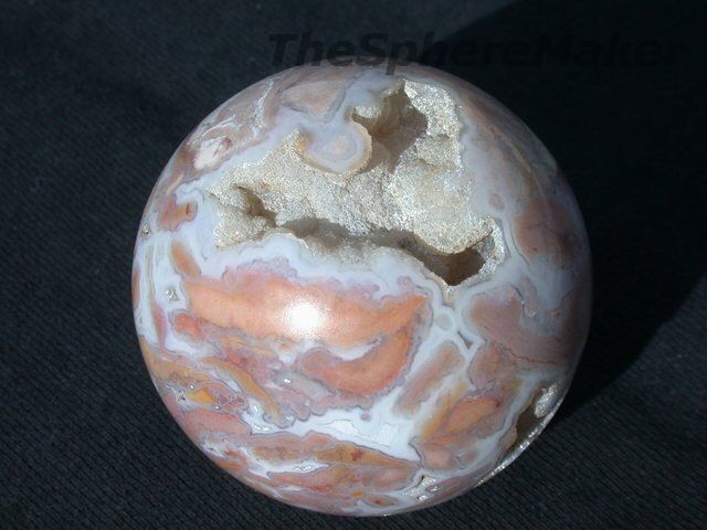 Siaz YOUNGITE AGATE SPHERE RARE BALL FLUORESCENT 2.4D  