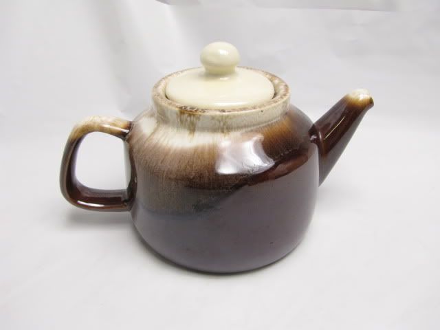 Vintage McCoy Tea Pot 163 Brown Drip Glaze  