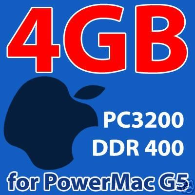 4GB RAM PC3200 DDR APPLE POWER MAC PowerMac G5 Memory  